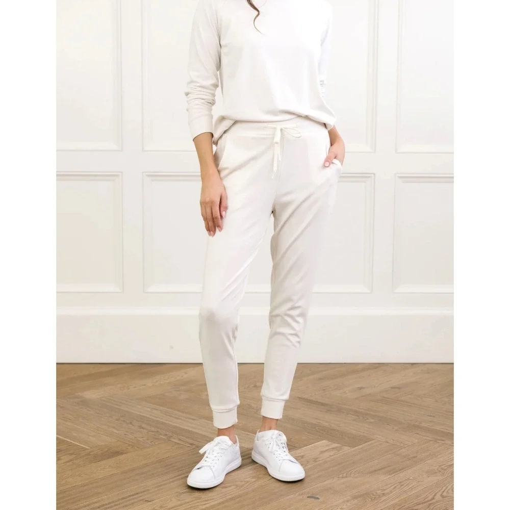 Cozy Earth Bamboo Jogger Pants‎ XXL 20/22 Ivory Ultra Soft Loungewear Sleep Cozy